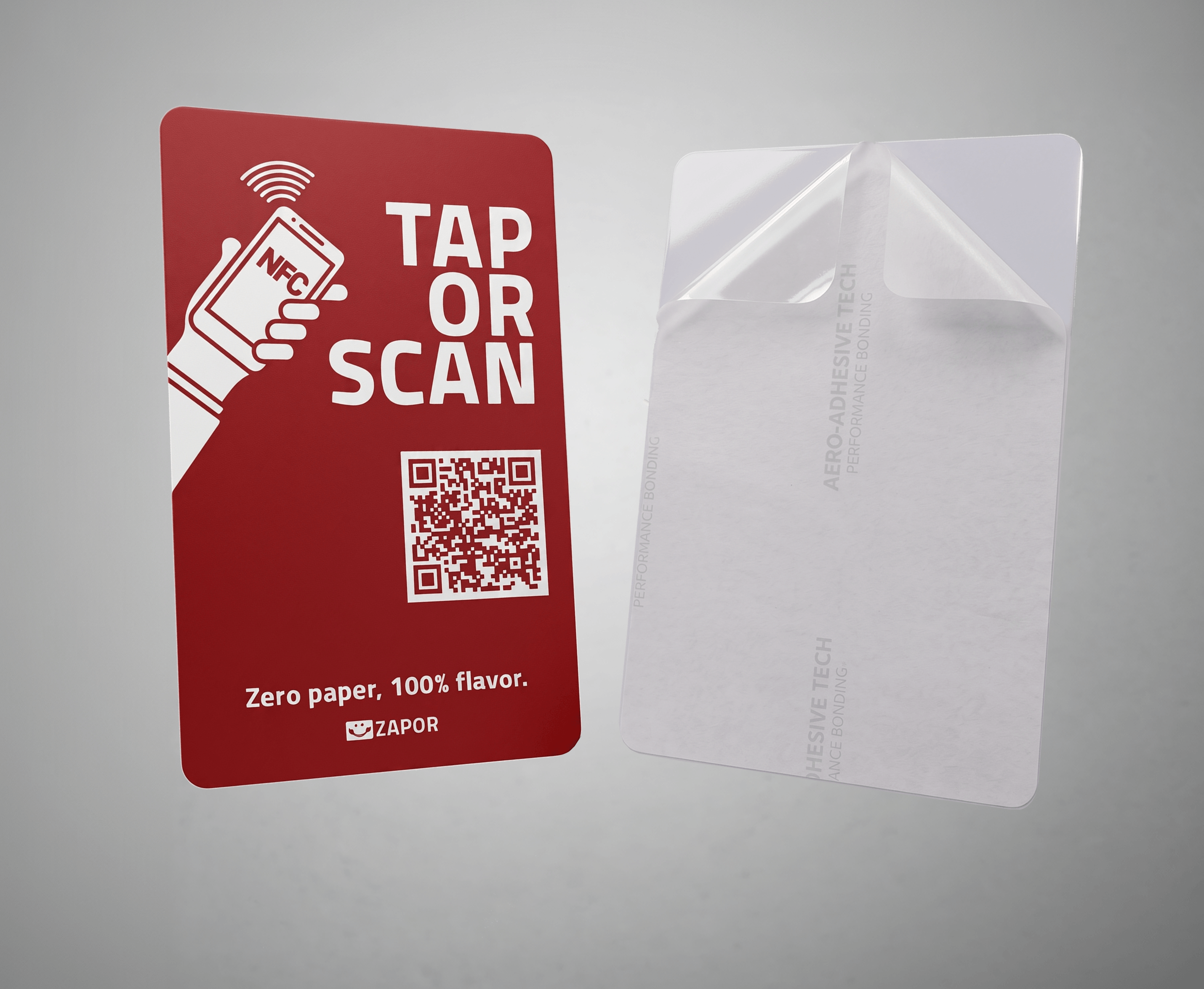 Card PVC Adesiva — fronte stampato e retro biadesivo